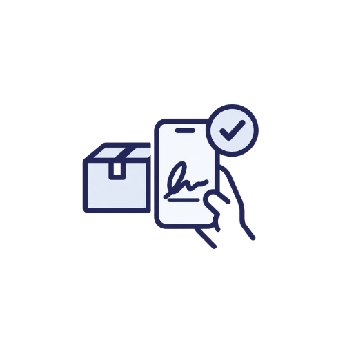 Drivers can easily capture the proof of delivery in their Logistia Route Planner account